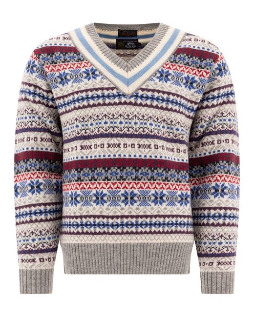 Beams Plus Strahlen plus Strickwege in Gray für Herren