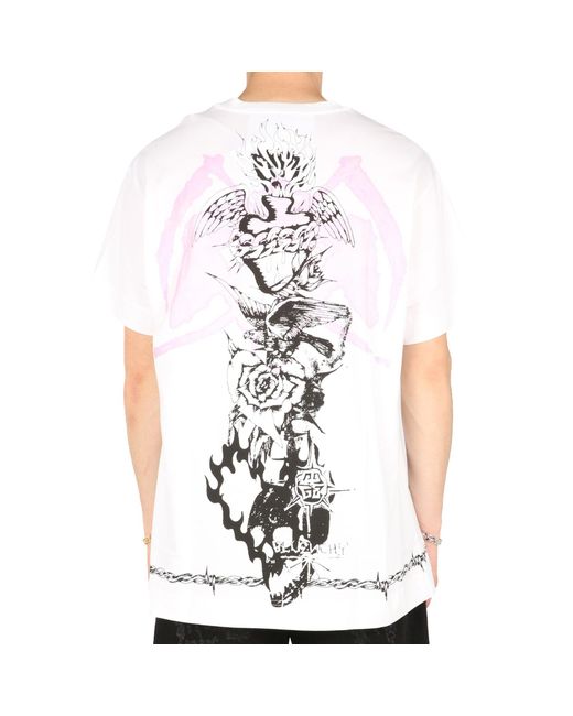 T-shirt en coton imprimé Givenchy pour homme en coloris White