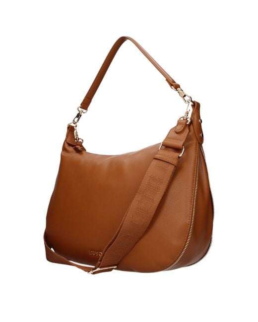 Liu Jo Brown Borse A Spalla Kaliska Donna Poliestere Marrone/Crusca