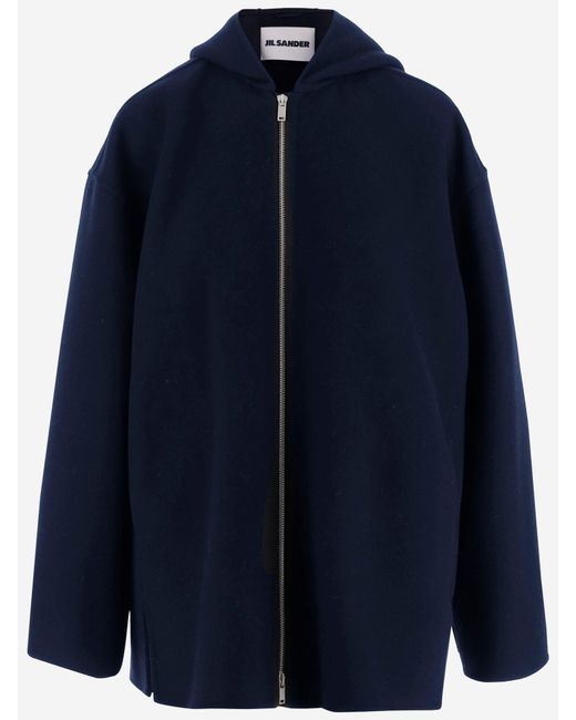 Jil Sander Wool Jacket in het Blue