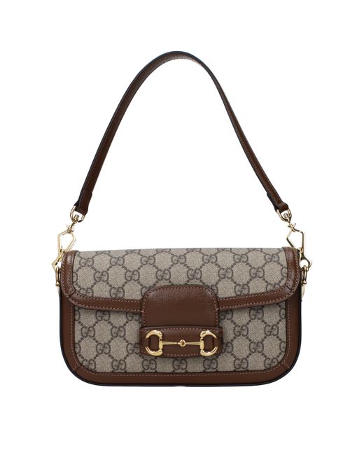Gucci Metallic Borse A Mano Horsebit 1955 Donna Tessuto/Ebano