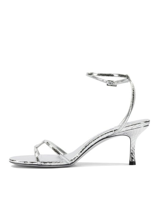 Jimmy Choo White "Leo 100Mm" Heeled Sandals