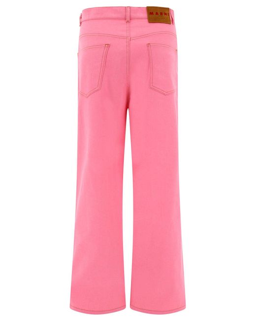 Jeans en jean léger Marni en coloris Pink