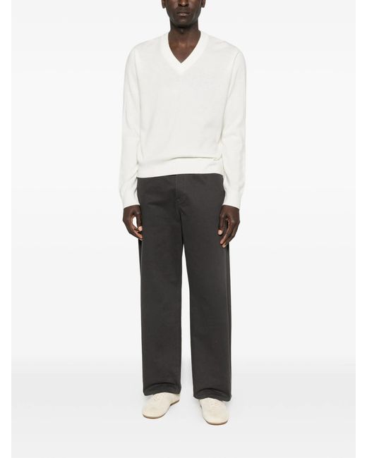 Entire studios White Knit V Neck