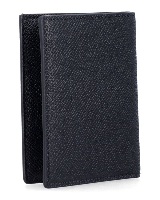 Tom Ford Blue Grain Leather Folding Cardholder for men