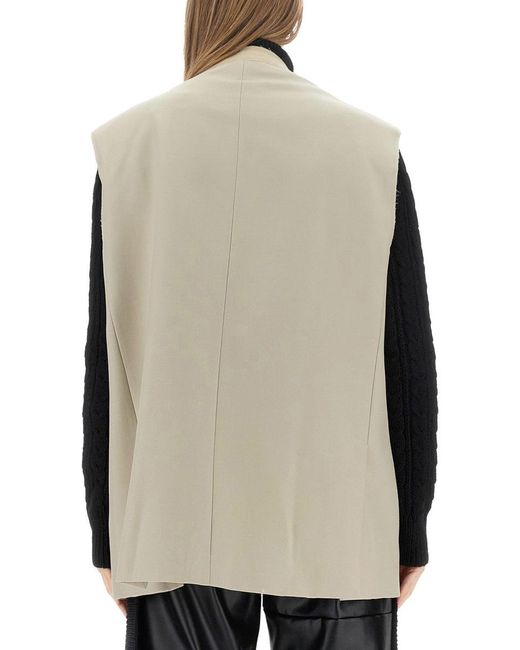 MM6 by Maison Margiela Natural Single-Breasted Vest
