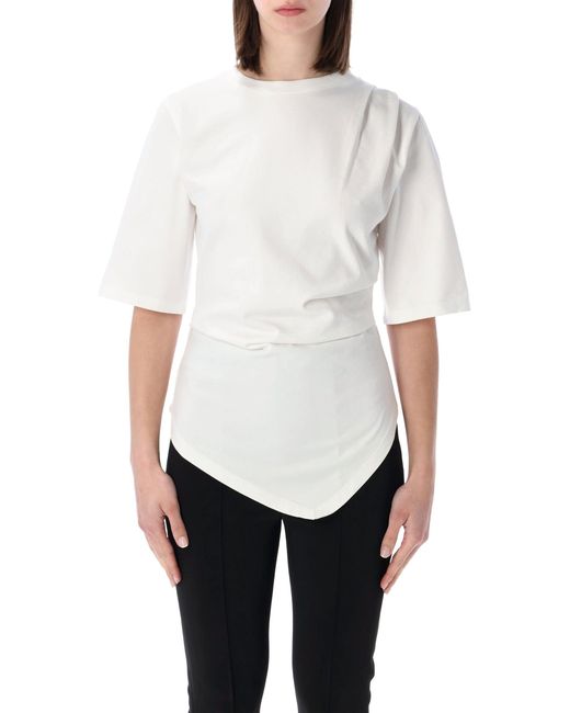 Rohe White Elegant Organic Cotton Mini T-Shirt For