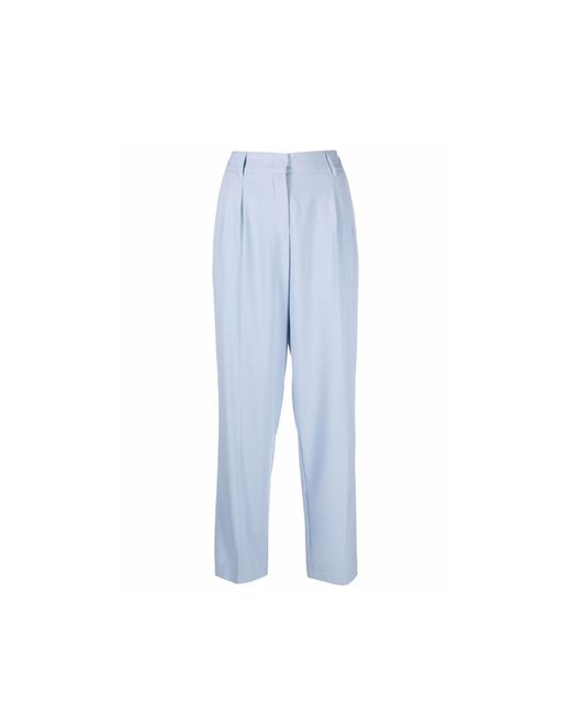 Blanca Vita Blue Passiflora Tailored Trousers