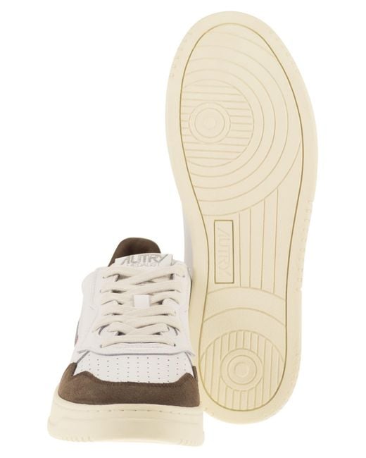 Autry White Medalist Low for men