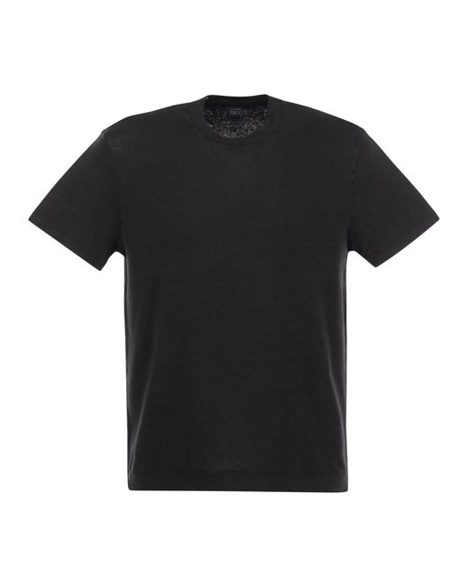 Fedeli Exreme Leinen Flex T -Shirt in Black für Herren