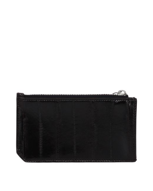 Saint Laurent Black Portadocumenti Uomo Anguilla Marrone/Castagna