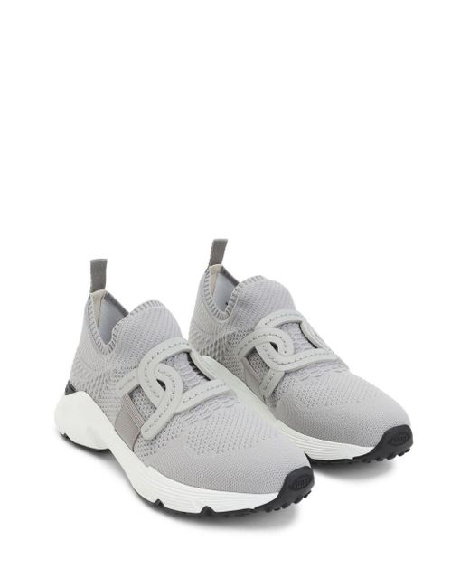 Tod's White Gestrickte Slip-On-Sneakers