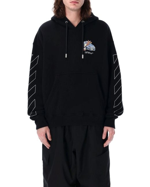 Off-White c/o Virgil Abloh Fresco Arrow Hoodie in het Black voor heren