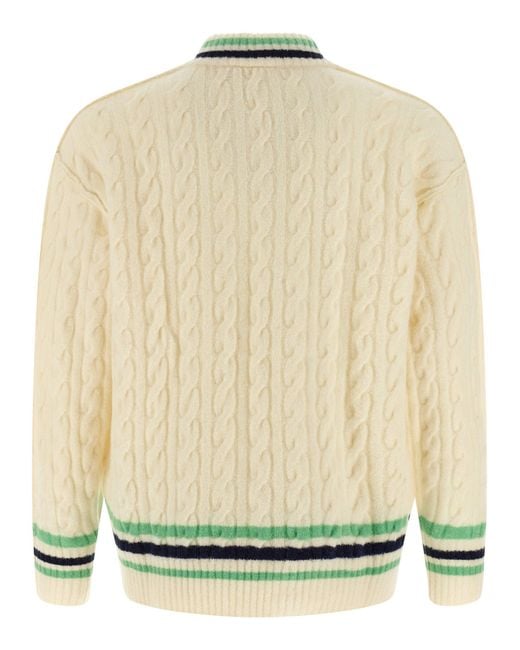 Lacoste Natural Braided Wool Sweater for men