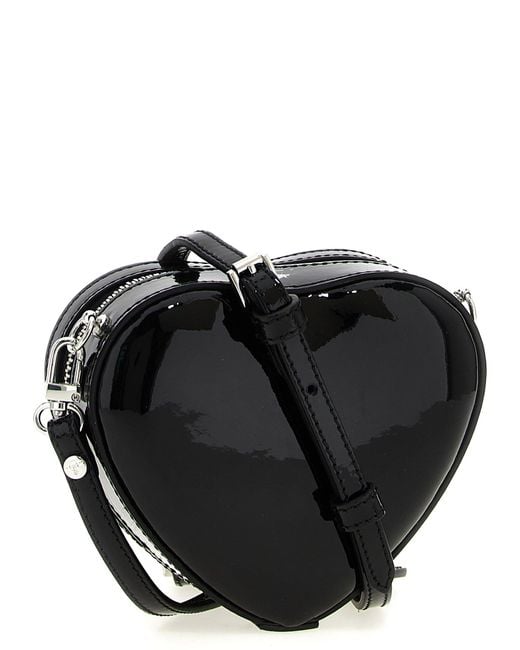 Vivienne Westwood Black 'Mini Heart' Crossbody Bag
