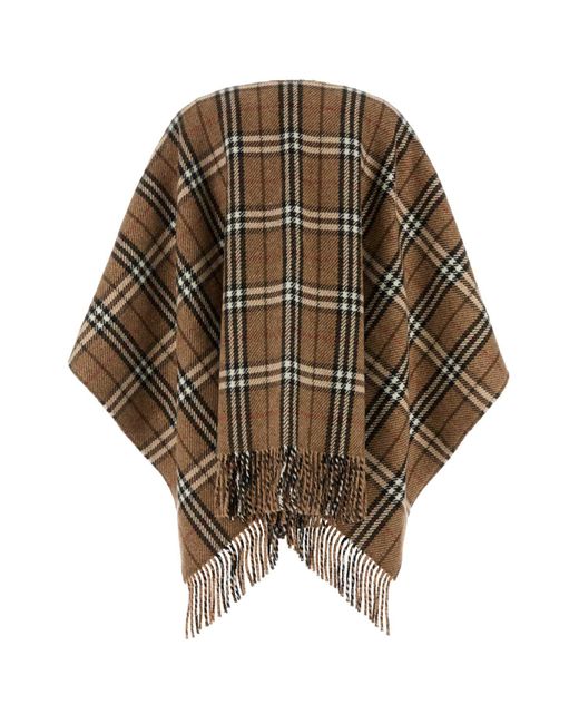 Burberry Multicolor Embroidered Cashmere Blend Reversible Cape