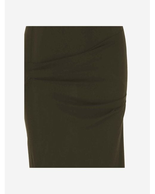 Jacquemus Green Draped Long Dress