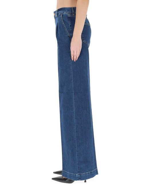 PT Torino Blue Cotton-Blend Jeans