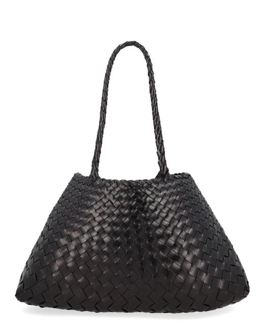 Dragon Diffusion Black Trendy Leather Mini Shoulder Bag