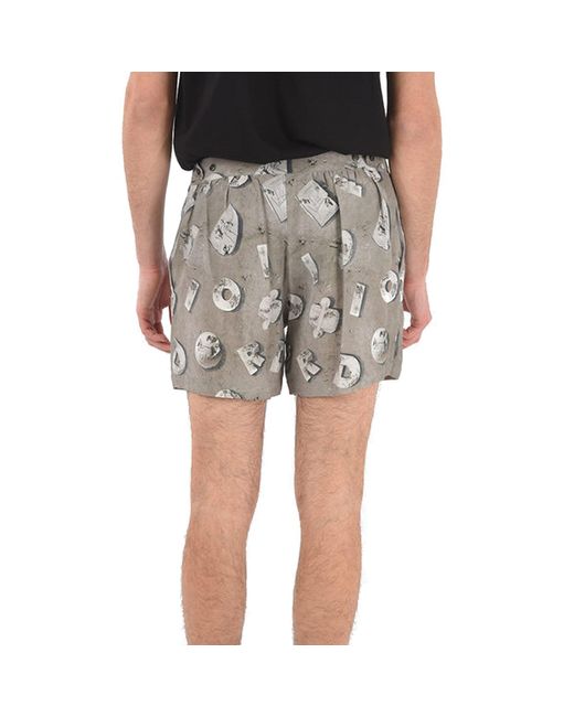 Dior Geprinte Shorts in het Gray voor heren
