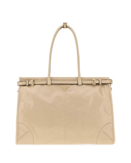 Prada Natural Sand Leather Shoulder Bag
