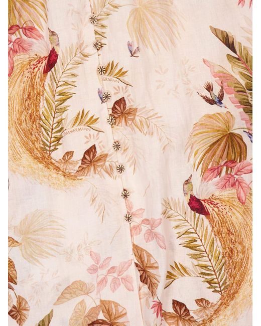 Zimmermann Natural Floral Print Maxi Dress