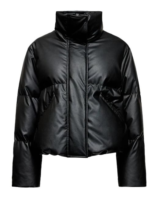 MM6 by Maison Margiela Black Short Nylon Down Jacke