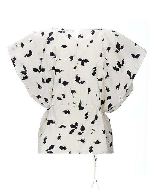 Alysi White Sleeveless Top With Ribbon