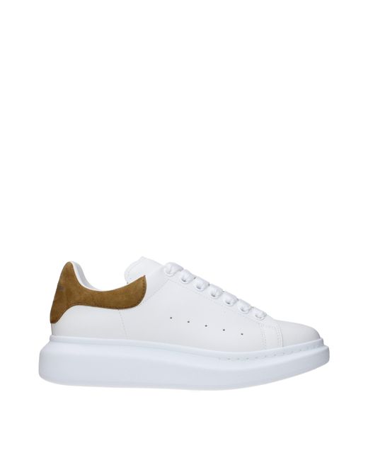 Alexander McQueen White Sneakers Oversize Uomo Pelle Bianco/Labrador for men