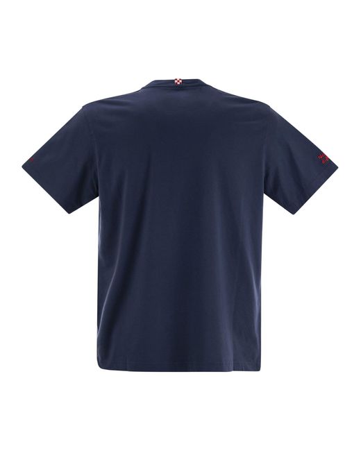 Mc2 Saint Barth Blue Printed T-Shirt for men