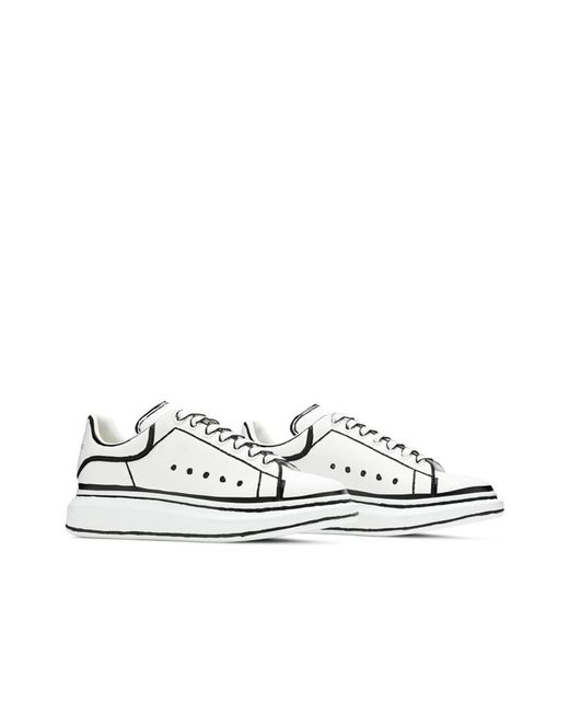 Alexander McQueen Schetsen Oversized Sneakers in het White voor heren