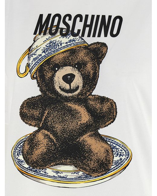 Moschino White Teddy' T-Shirt