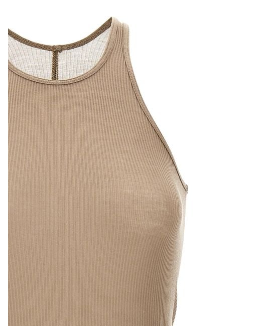 Rick Owens Natural 'Basic Rib' Tank Top