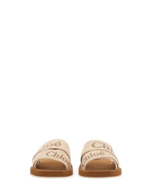 Chloé Natural Logo Flats