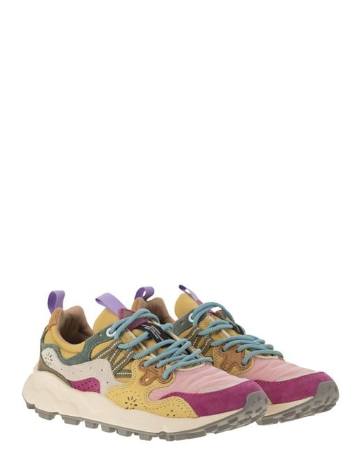 Flower Mountain Green Yamano 3 Sneakers