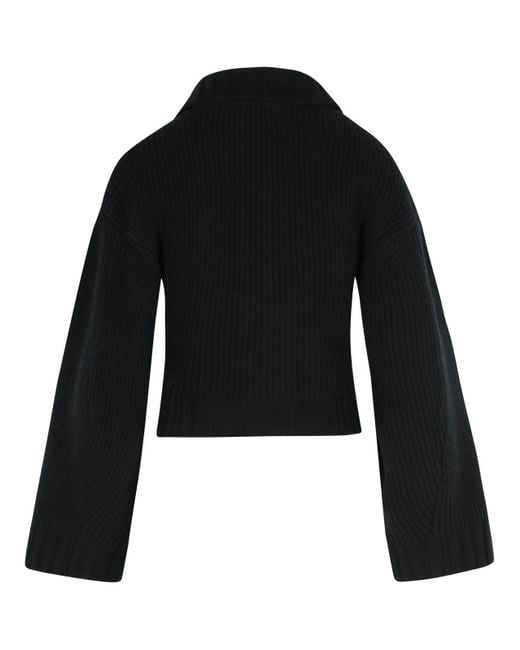 The Attico Black Wool And Cashmere Sweater