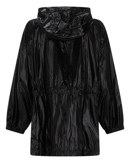 Laminar Black Hooded Lightweight Windbreaker Jacket