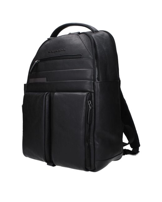 Piquadro Black Zaini E Marsupi Uomo Pelle Nero