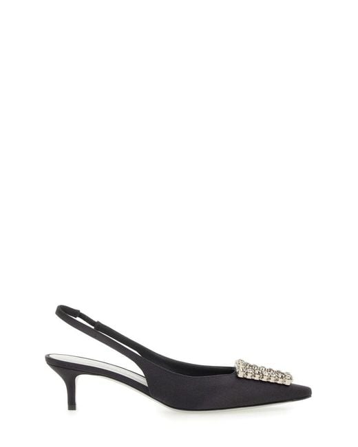 Roberto Festa White Futura Slingback Heels