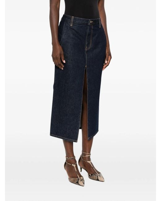 Khaite Blue Anden Skirt