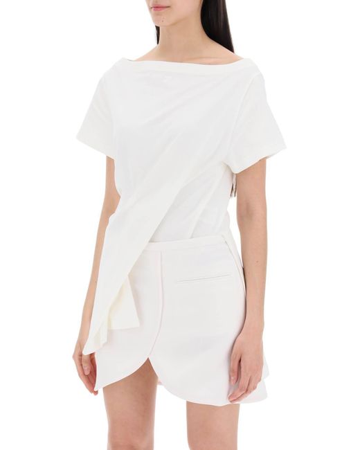 Courreges White Courreves Twisted Body T -Shirt