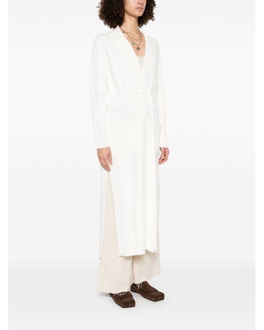 P.A.R.O.S.H. White Double-Breasted Coat