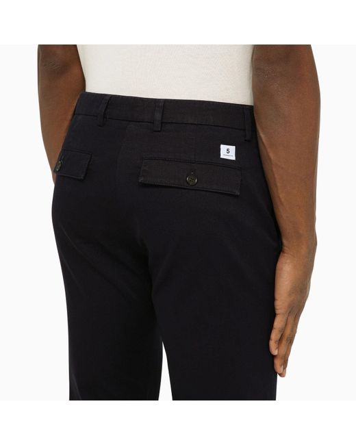 Department 5 Black Cotton Chino Trousers for men