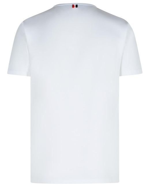 Thom Browne 'rwb' weißes Baumwoll -T -Shirt in White für Herren