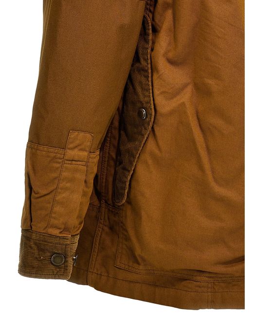Comme des garҫons homme aterciopelio inserto chaqueta de lona Comme Des GarÃ§ons Homme de hombre de color Brown