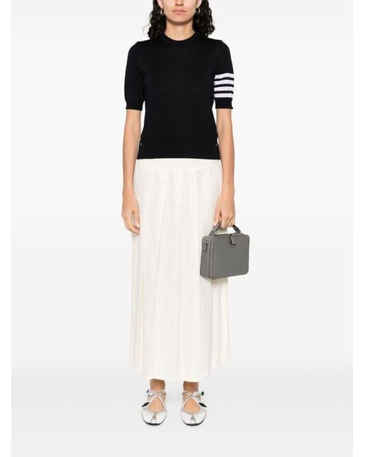 Thom Browne Black Wool Crewneck Sweater