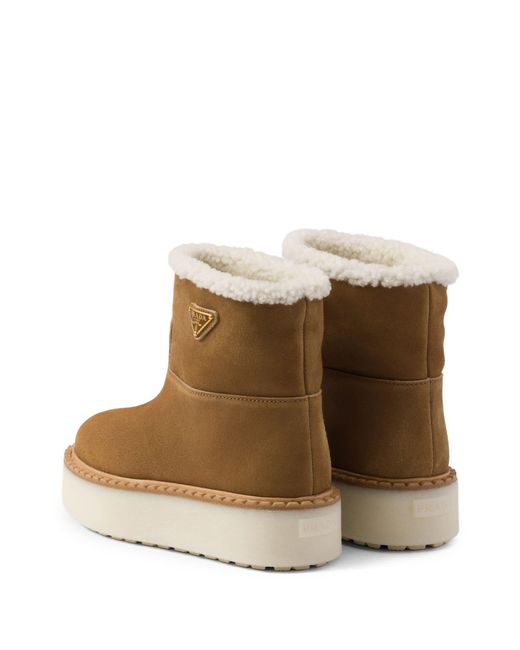 Prada Wildlederstiefeletten in Brown für Herren
