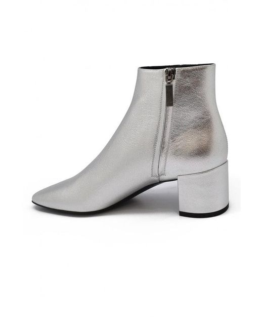 Saint Laurent Gray Loulou 50 Ankle Boots