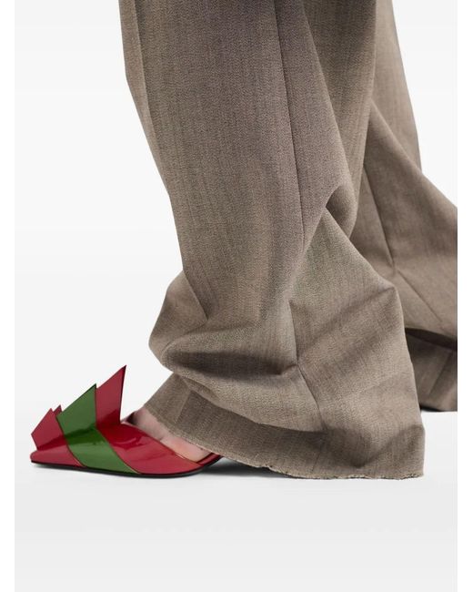 Prada Multicolor Pantaloni Lana Tec