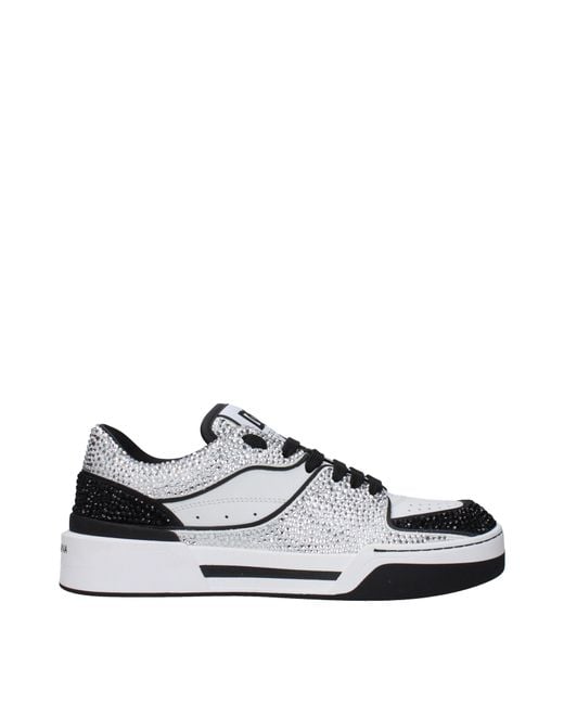 Dolce & Gabbana White Leather Sneakers